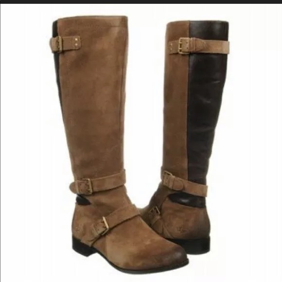 UGG Shoes - Ugg Cydnee brown suede tall riding boots size 7